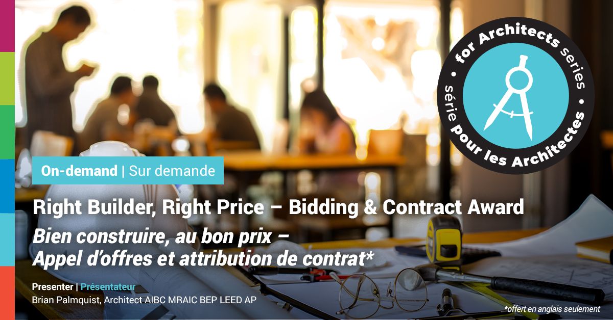 Right Builder, Right Price Bidding and Contract Award