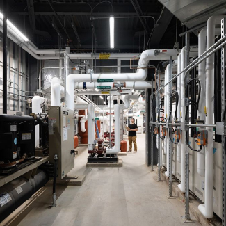 Students at the Joyce Centre learn about the building's operations and how to interpret its energy performance data, so that occupant behaviour and building system performance can be more accurately synchronized.