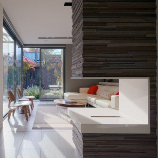 Fireplace Surround in Private Residence Project Architects: Dubbeldam Architecture + Design, Toronto