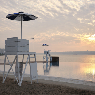 Station de la Plage, aire de baignade